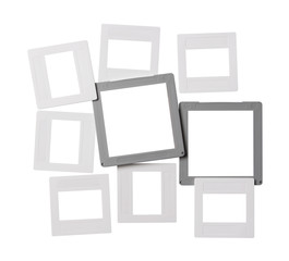 120 and 135 format slide frames isolated on white background