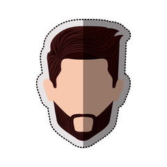 Man head icon. Male avatar person human and people theme. Isolated design. Vector illustration
