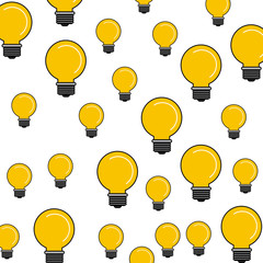 Light bulb background. Energy power technology and electricity theme. Isolated design. Vector illustration