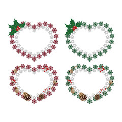 クリスマス　ハート　フレーム