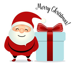 Merry Christmas Greeting Card, vector illustration