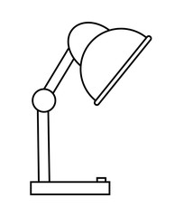 Lamp icon. Home office object light and electric theme. Isolated design. Vector illustration