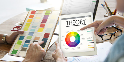 Theory Graphic Chart Color Scheme Concept - obrazy, fototapety, plakaty