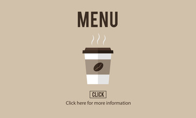 Coffee Take Away Order Online Delivery Menu Concept