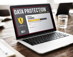 Data File Protection Firewall Malware Removal Concept