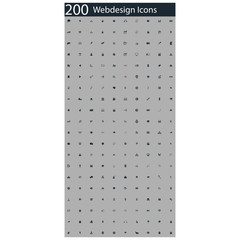 set of 200 webdesign icons