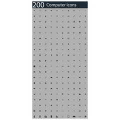 collection of 200 computer icons