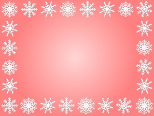 雪の結晶（ピンク）フレーム