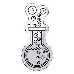 Laboratory flask icon. Science chemistry and research theme. Isolated design. Vector illustration