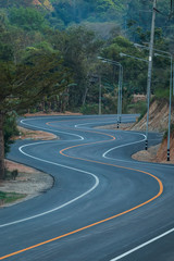 The curve of the road, Chiang Mai - Pai, Thailand.