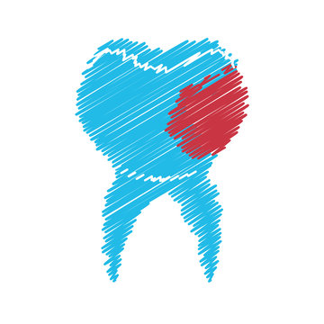 dental healthcare drawing icon vector illustration design
