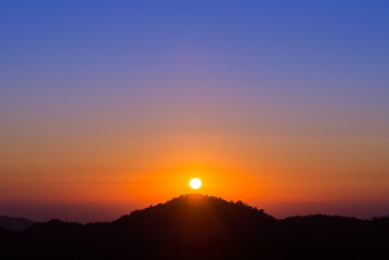 Obraz premium Sunset in mountains