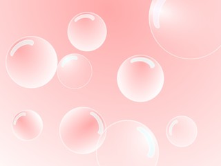 しゃぼん玉（ピンク）　背景