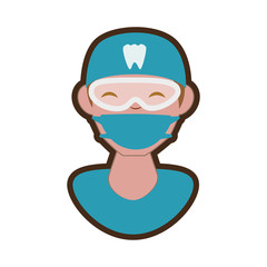 dentist professional character icon vector illustration design