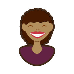 woman smile character icon vector illustration design