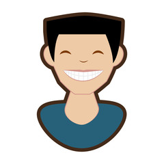 man smile character icon vector illustration design