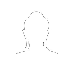 Buddha Path on the white background