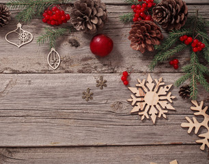 Christmas background with fir branch