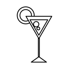 delicious cocktail cup isolated icon vector illustration design