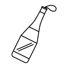wine bottle isolated icon vector illustration design