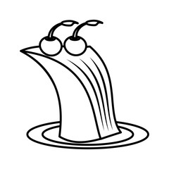 delicious cake isolated icon vector illustration design