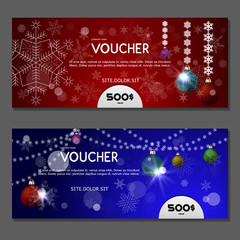 Naklejka premium Gift voucher. Vector, illustration.