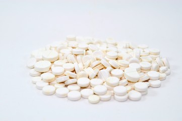 decline tablet on white background 