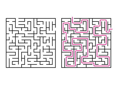 Vector labyrinth. Maze / Labyrinth with entry and exit.