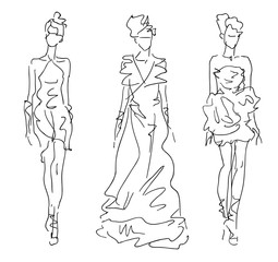      Sketch Fashion Stylized Women 