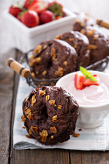 Homemade chocolate bagels