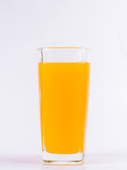 Orange juice in the glasses white background
