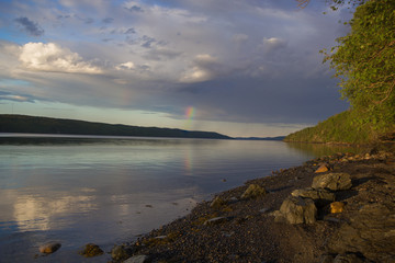 Fototapeta na wymiar Rainbow over the Bay 