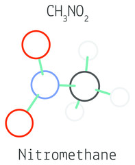 Nitromethane CH3NO2 molecule