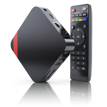 Multimedia And TV Box Receiver And Player With Remote Controller