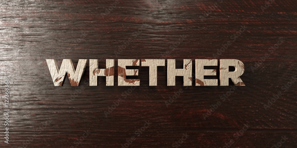 Fototapete whether - grungy wooden headline on maple - 3d rendered royalty free stock image. this image can be 