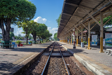 Fototapeta premium Nakhon Lampang Railway Station in Nakhon Lampang, Thailand.