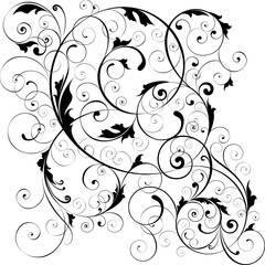 Swirl design black spiral