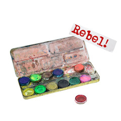 Rebel! He separated himself from the aggregation! Apostate! A concept made with a box of gouache. 