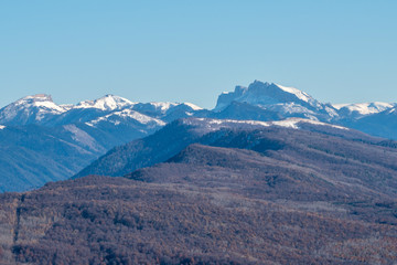 Fototapeta premium Winter mountains panorama