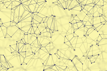 Advanced plexus fantasy abstract. Digital illustration art work. Suitable for use in projects on imagination, creativity and design.