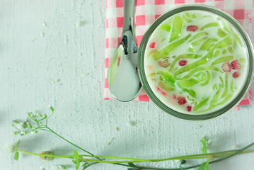 Cendol or Iced dessert of Thailand