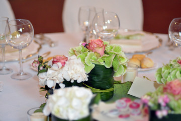 Centrotavola - pranzo - tavola apparecchiata - matrimonio