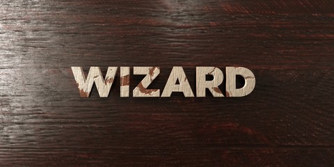 Wizard - grungy wooden headline on Maple  - 3D rendered royalty free stock image. This image can be used for an online website banner ad or a print postcard.