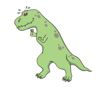 dinosaur flexing his biceps