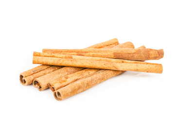 Cinnamon isolated on white.