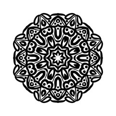 Mandala. Ethnic decorative elements. Hand drawn background. Big flower bud