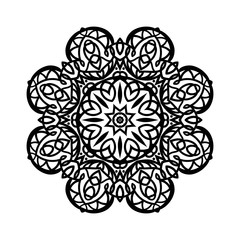 Mandala. Ethnic decorative elements. Hand drawn background. Big flower bud