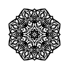 Mandala. Ethnic decorative elements. Hand drawn background. Big flower bud