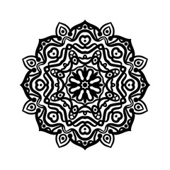 Mandala. Ethnic decorative elements. Hand drawn background. Big flower bud