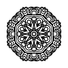 Mandala. Ethnic decorative elements. Hand drawn background. Big flower bud